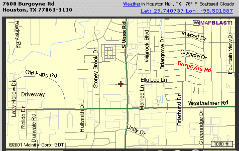 Local Map to Baxter House