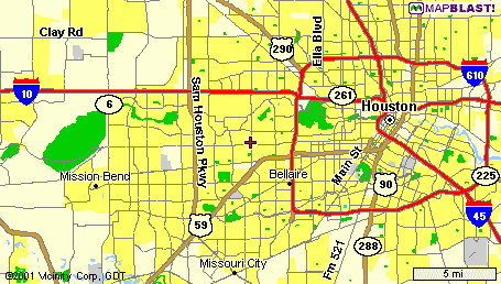 City Map to Baxter House